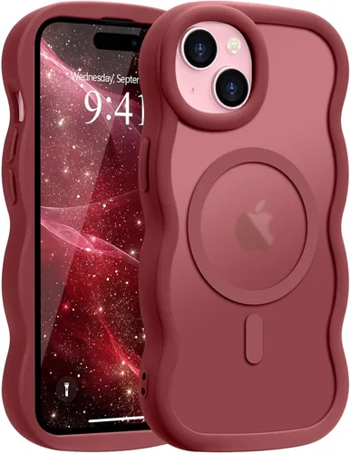 Vista 130 de Pepmune - Funda para iPhone 12 Pro Max con marco ondulado y estructura rígida, color mate claro, cubierta trasera unisex, compatible con Magsafe