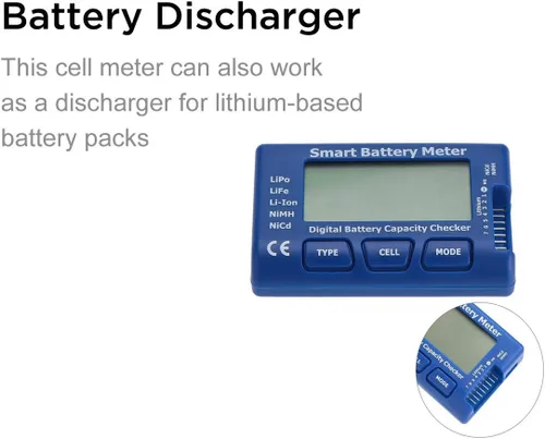 Vista 4 de TOMTOP Comprobador inteligente de la capacidad de la batería de Digitaces para LiPo LiFe Li-ion NiMH NiCd batería