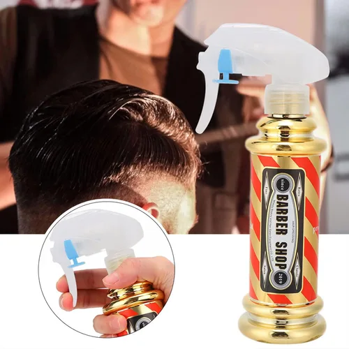 Vista 7 de Dioche Botella de spray de agua de peluquería, botella de spray de peluquería Salon Barbería Hair Styling Water Spray Kettle 5.1 fl oz (dorado)