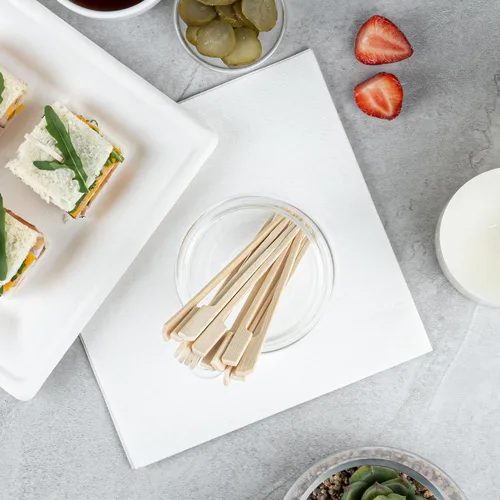 Vista 13 de Restaurantware Pinchos de bambú de 5.9 pulgadas, 100 púas de bambú desechables resistentes – Cabeza de paleta resistente de bambú para aperitivos