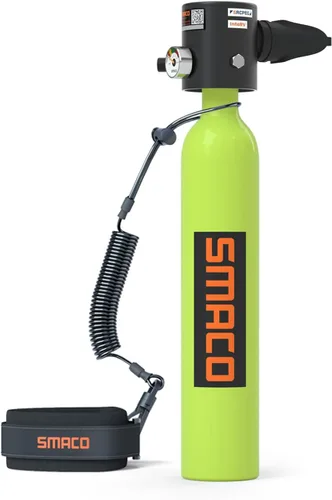 Vista 9 de SMACO Mini tanque de buceo que soporta 6-12 minutos de tiempo de buceo dispositivos de respiración submarina para buceo, mini tanque de buceo