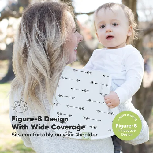 Vista 7 de KeaBabies Cambiador de pañales portátil y paquete de 5 paños para eructos para bebés, niños y niñas, tapete cambiador plegable impermeable