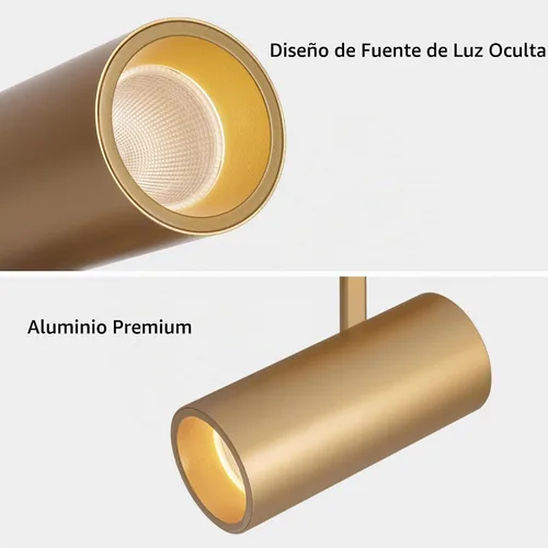 Vista 5 de Aisilan - Foco de techo LED dorado de 9 W regulable, direccional, para interiores, antirreflejos, ángulo ajustable, con cable para imagen Oro 1