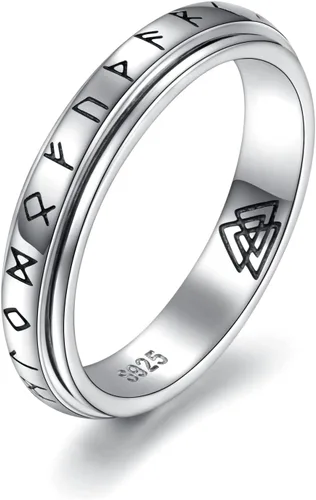 Vista 8 de 925 Sterling Silver Spinner Fidget Ring for Women