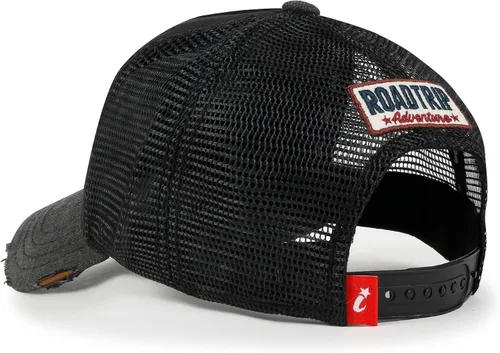 Vista 4 de ililily Gorra de béisbol bordada premium Route 66 de algodón, estilo vintage