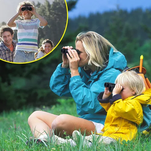 Vista 4 de ESSENSON Binoculares para niños, juguetes de regalo para niños de 3 a 12 años, telescopio para niños y niñas, juguetes al aire libre para deportes