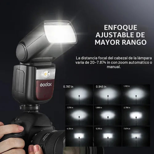 Vista 4 de Godox V860III-C Flash para cámara Canon TTL Flash 76Ws 2600mAh