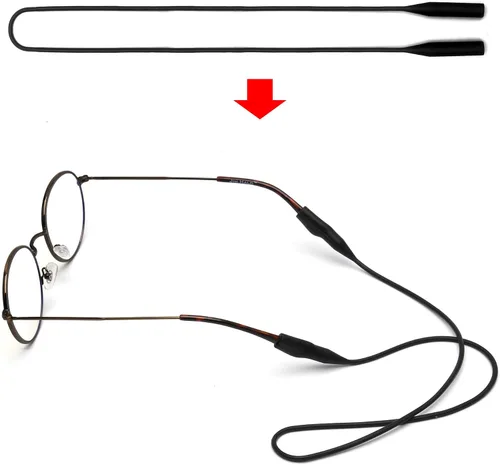 Vista 2 de 3 Pack Elastic Silicone Eye Glasses Strap, Sports Sunglasses Straps, Reading Eyeglasses Holder/Rope/String/Retainer/Cords