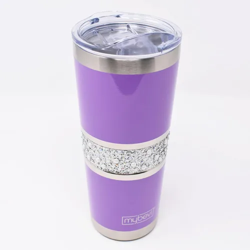 Vista 5 de MyBevi Vaso aislado Hollywood – Vaso de viaje de acero inoxidable de 20 onzas con tapa resistente a fugas Sin BPA, reutilizable, se adapta a