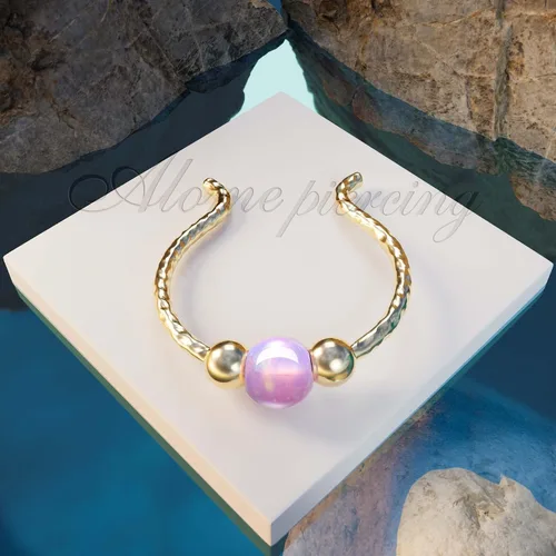 Vista 40 de Fake Opal Septum Rings
