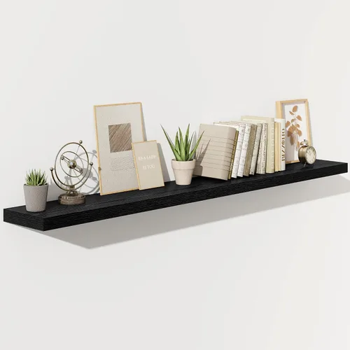 Vista 8 de Fun Memories Estantes flotantes – Estante de pared de 9.3 pulgadas de profundidad para decoración y almacenamiento – Estantería de exhibición