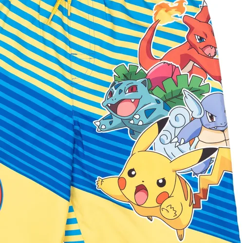 Vista 3 de Pokemon Pikachu Charmander Ivysaur Wartortle - Traje de baño para niños pequeños a grandes