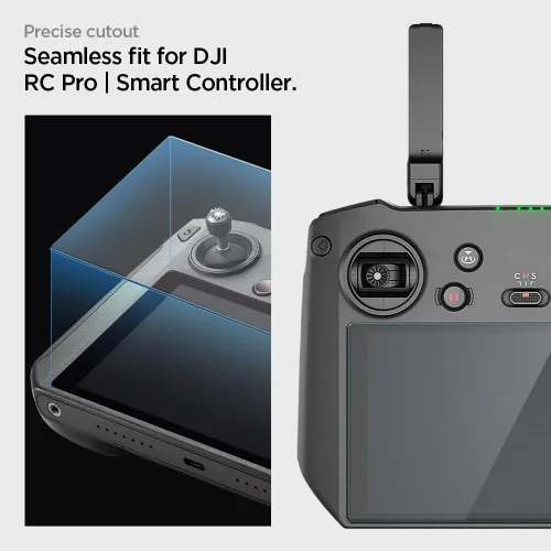 Vista 5 de Spigen Protector de pantalla de vidrio templado [GlasTR Slim] diseñado para RC Pro/DJI Smart Controller - Paquete de 2