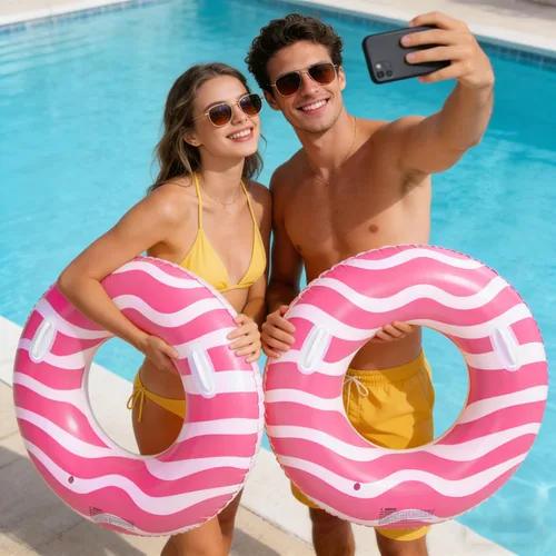 Vista 5 de 1 juego de flotadores para tumbonas de piscina para adultos, extra grande, flotadores inflables para piscina, flotadores de agua para piscina, lago
