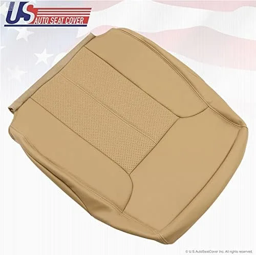 Vista 2 de Compatible con Ford F250 Lariat Driver Top Lean Back Funda de asiento de cuero TAN 2011 2012 2013 2014