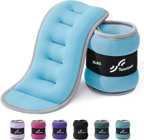 Vista 24 de Sportneer Pesas de tobillo para muñeca, par de pesas de 1/2/4/6/10 libras para hombres, mujeres, niños, entrenamiento de fuerza, juego de pesas