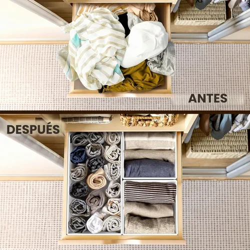Vista 3 de Simple Houseware Organizador de cajones para ropa interior, juego de 4