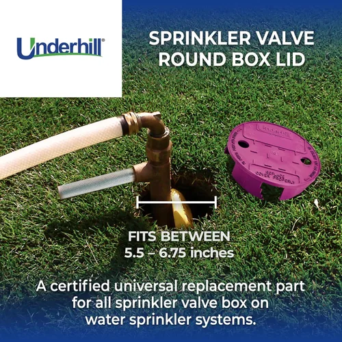 Vista 2 de Underhill Tapa de Caja de Válvula de Rociador Redonda, VersaLid 6 Pulgadas a 7 Pulgadas Universal, Cubierta para Sistema de Riego Automático