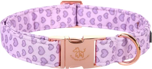 Vista 15 de Elegant little tail Collar para perro de Pascua, collar de perro con estampado de huevos de conejo, collar para mascotas, collar rosa para perros