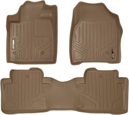 Vista 40 de SMARTLINER Juego de alfombrillas de piso de ajuste personalizado de 3 filas para Honda Pilot 2009-2015