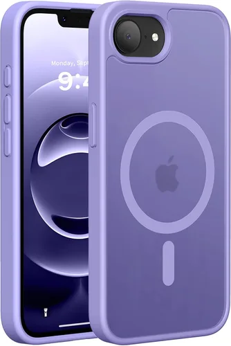 Vista 57 de Hualele - Funda magnética para iPhone 13 Pro, compatible con MagSafe, grado militar, a prueba de caídas, translúcida mate, parte trasera dura, borde