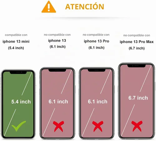 Vista 2 de KIHUWEY Funda compatible con iPhone 13 Mini con soporte para tarjeta de crédito, cierre magnético de cuero de alta calidad, resistente funda Negro