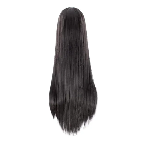 Vista 2 de Peluca de anime larga y sedosa de MapofBeauty , Moda, Talla regular, Negro