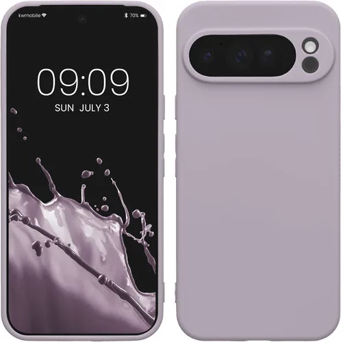 Vista 172 de kwmobile Funda compatible con Google Pixel 9 - Funda protectora delgada de TPU para teléfono - Acabado mate suave - Piedra antigua
