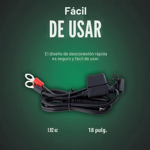 Vista 3 de Battery Tender - Arnés de terminal de anillo accesorio con cable - Adaptador de cable de 45,72 cm con desconexión rápida SAE - Fácil, rápido
