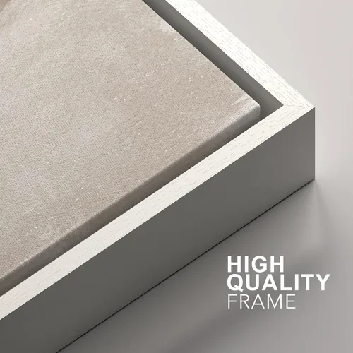Vista 128 de SIGNFORD - Set de obras de arte en lienzo enmarcado para pared, ilustraciones abstractas de neblina del desierto en tonos neutros beige y marrón