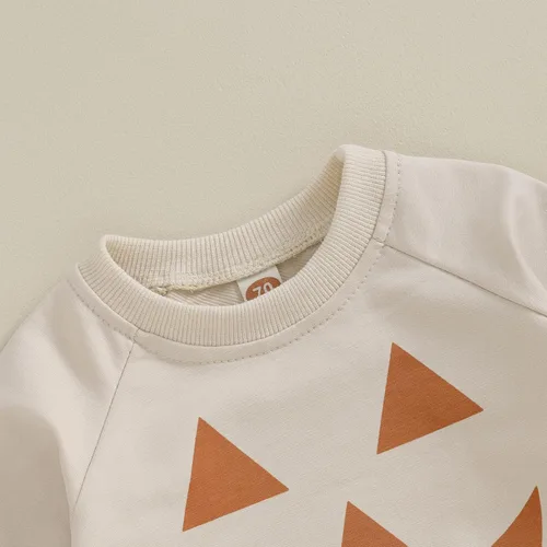 Vista 4 de Ropa para el día de San Valentín para bebé, sudadera de manga larga con letras, pantalones deportivos elásticos para otoño e invierno