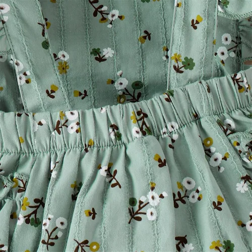 Vista 5 de PATPAT Conjunto de 2 piezas de ropa para bebé recién nacido, tela crepé con estampado de margaritas, 100% algodón