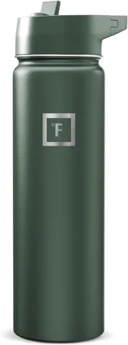 Vista 12 de IRON °FLASK Botella de agua de boca ancha de 32 onzas con pajita Aurora