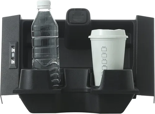 Vista 2 de Asiento central de banco dividido Portavasos delantero compatible con Ford F150 2015-2017 Reemplazo # FL3Z1813562AT FL3Z-1813562-AT (delantero)