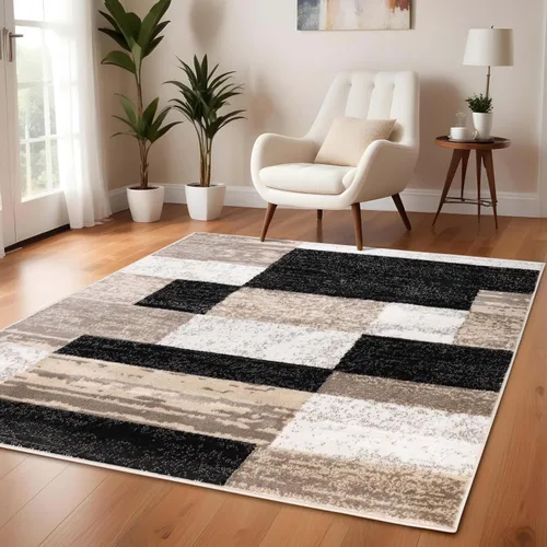 Vista 60 de Superior - Alfombra de pasillo, reverso de yute, moderna, geométrica, para dormitorio, oficina, sala de estar, entrada, suelo de madera dura
