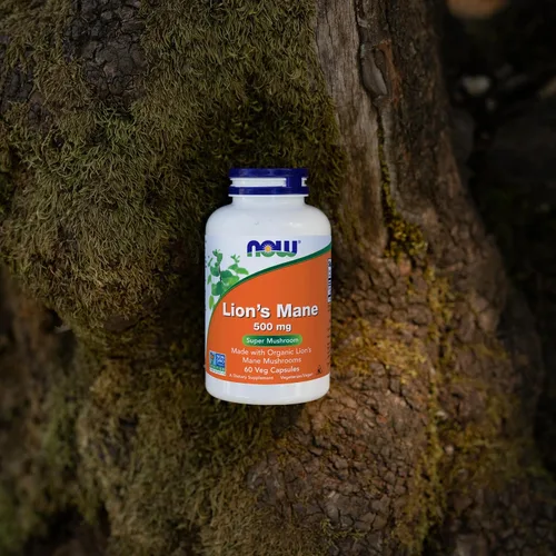 Vista 7 de NOW Foods Suplementos, Mane de León 500 mg, Súper Hongo, Hecho con Hongos de Mane de León Orgánicos, 60 Cápsulas Vegetales