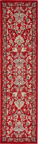 Vista 114 de Unique Loom Sialk Hill Collection - Alfombra de área Washington (6' 1" x 9' Rectángulo Burdeos/Crema)