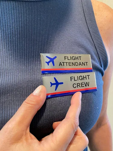 Vista 4 de Insignias de tripulación de vuelo y asistente de vuelo de aerolíneas, Acero inoxidable