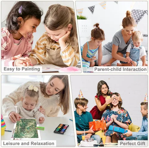 Vista 5 de LWZAYS Kits de Arte de Diamantes de Calavera para Adultos, Kits de Pintura de Diamantes de Esqueletos Enamorados Románticos para Adultos, Kits