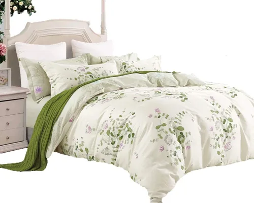 Vista 5 de Swanson Beddings Juego de cama floral 100% algodón: Funda de edredón, fundas de almohada., Algodón, Completo