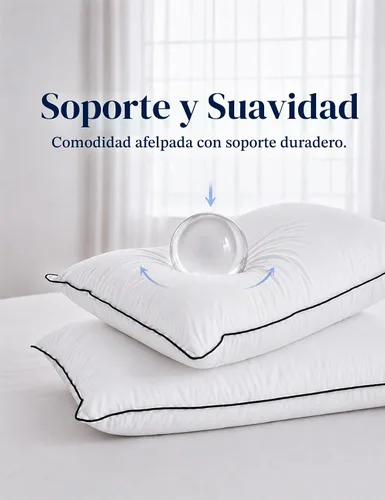 Vista 2 de DWR Almohada de plumón de ganso rodeada de poliéster, 2 unidades, 100% algodón orgánico, soporte medio, rellenos de almohada de cama