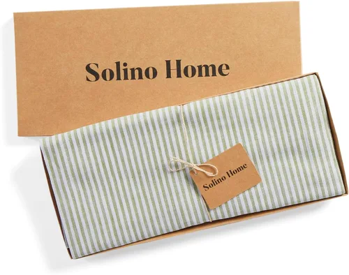 Vista 4 de Solino Home Juego de 4 manteles individuales de lino de 100 % lino puro, 14 x 19 pulgadas para primavera, verano, día de la madre, color aguacate