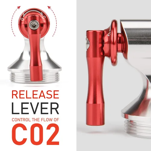 Vista 4 de Kits de inflado de CO2, compatible con válvulas Presta y Schrader, bomba de neumáticos de bicicleta de CO2 para bicicletas de montaña y carretera