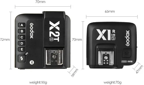 Vista 3 de Godox Disparador de flash inalámbrico X2T-S 2.4G TTL con 2X X1R-S controlador receptor compatible con Sony, función TTL, control de aplicación