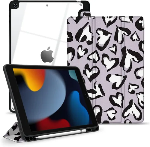 Vista 4 de Funda híbrida delgada para iPad de 9ª / 8ª / 7ª generación (2021/2020 / 2019) de 10.2 pulgadas – Funda a prueba de golpes con carcasa trasera