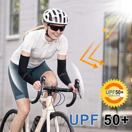 Vista 2 de beister 63 pares de mangas de enfriamiento con protección UV para mujeres y hombres, protector solar largo protector para ciclismo