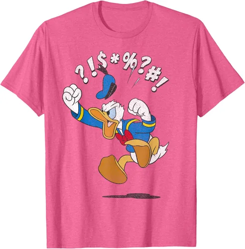 Vista 29 de Disney Mickey And Friends - Camiseta vintage de Donald Duck Angry Jump, Negro