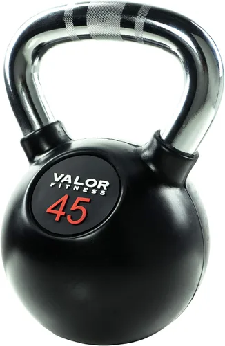 Vista 15 de Valor Fitness Chrome Kettlebells – Solid Cast Iron Kettlebell with Chrome Finish, Strength Training Weight for Swings, Squats, Cleans & Home Gym