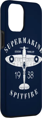 Vista 3 de iPhone 12 Pro Max Spitfire RAF Británico WW2 Fighter Aviation Case Supermarine Aviation