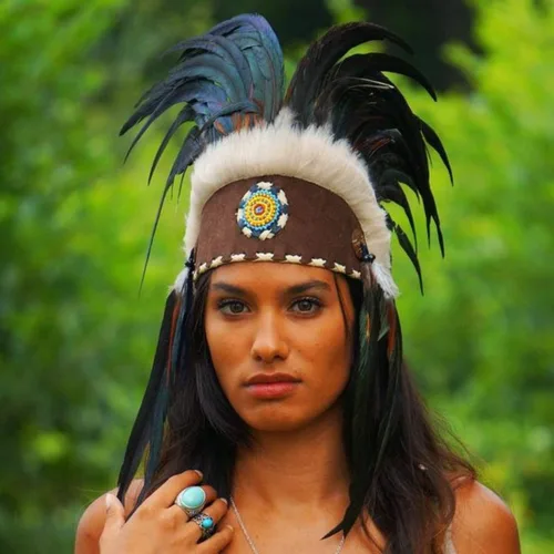 Vista 16 de Novum Crafts Tocado de plumas Inspirado en indios nativos americanos Elige